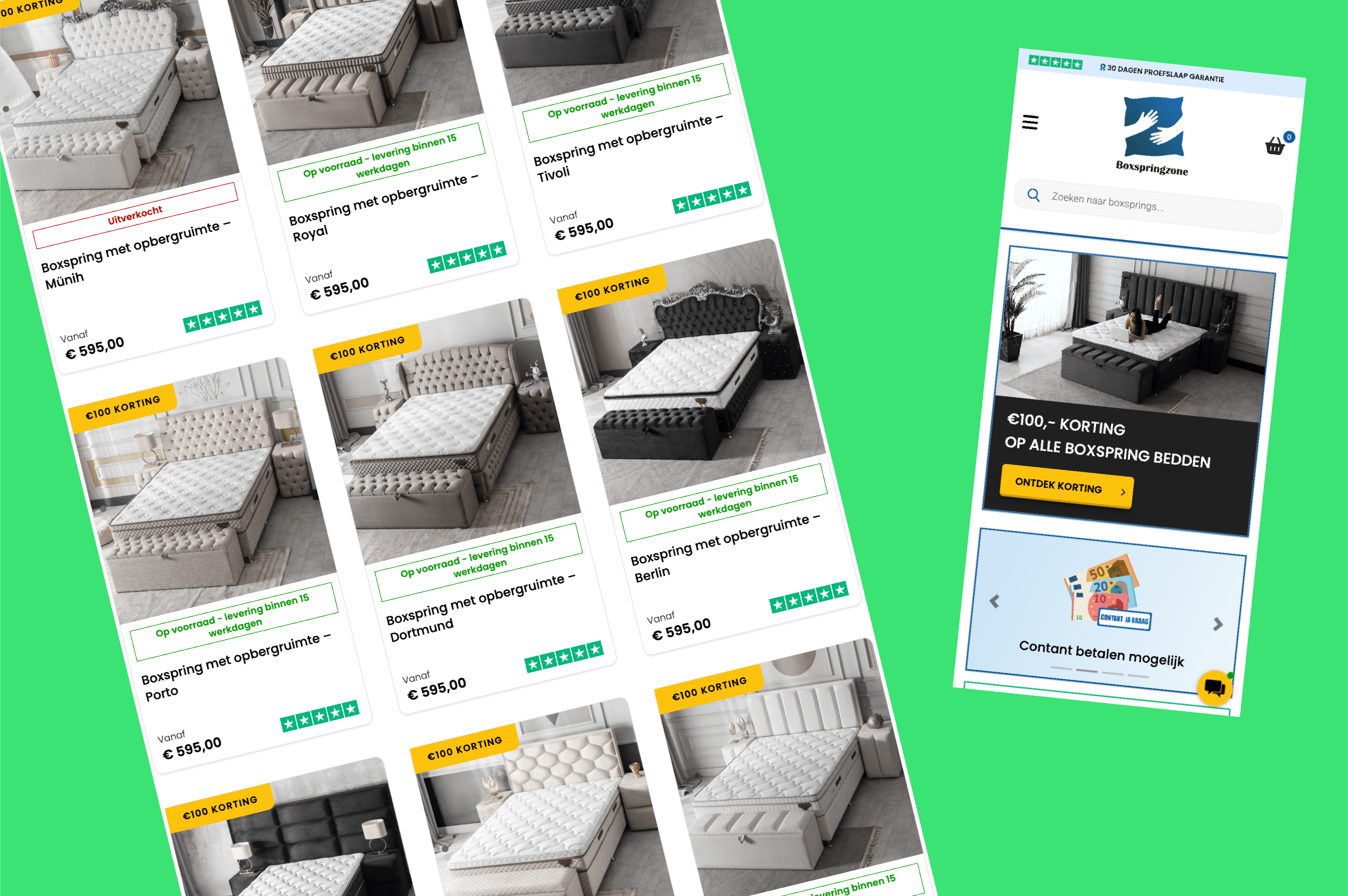 Website van Boxspringzone