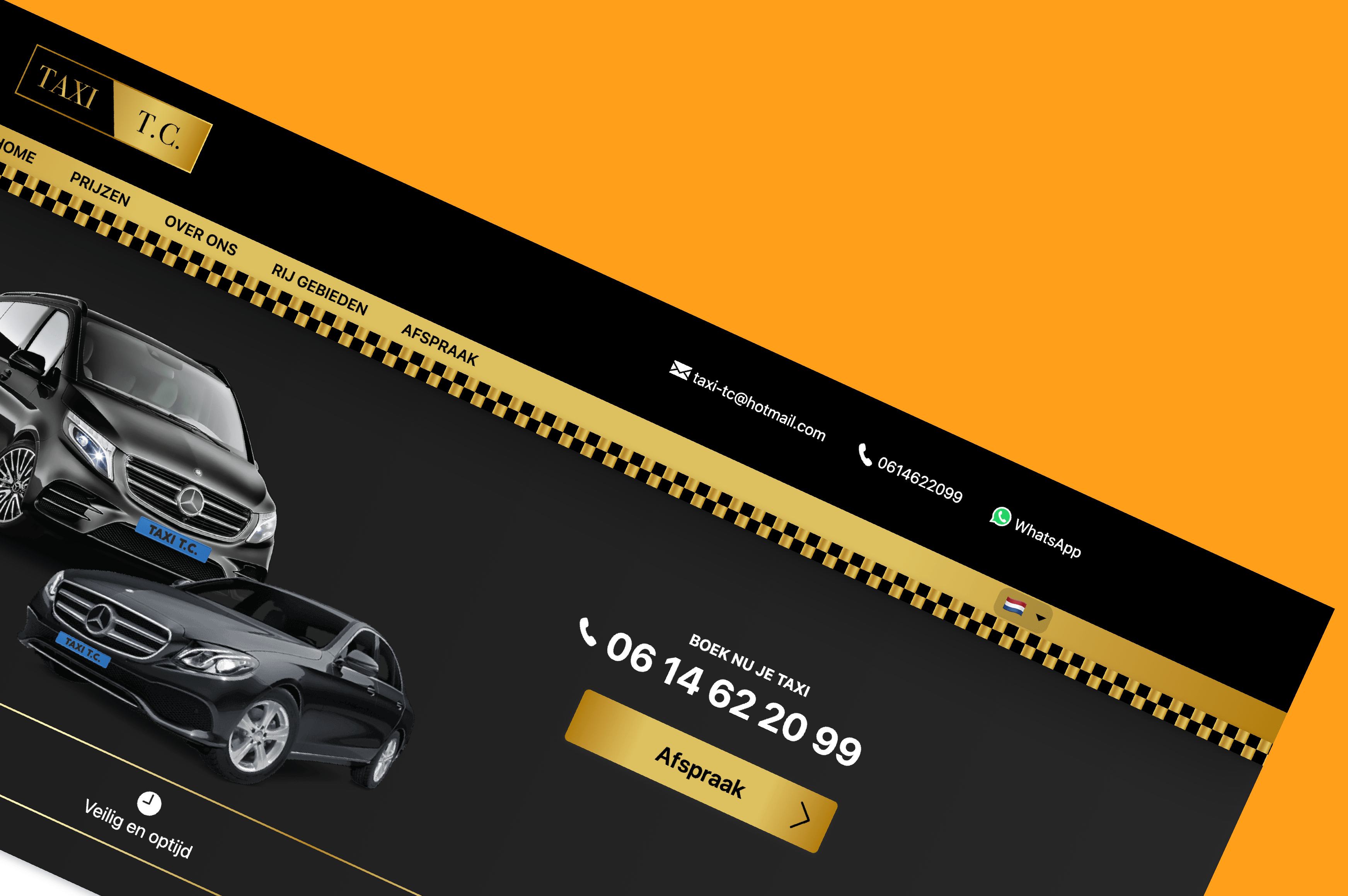 Website van Taxi T.C.
